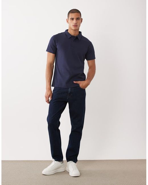 Polo A Maniche Corte di Threadbare in Blue da Uomo