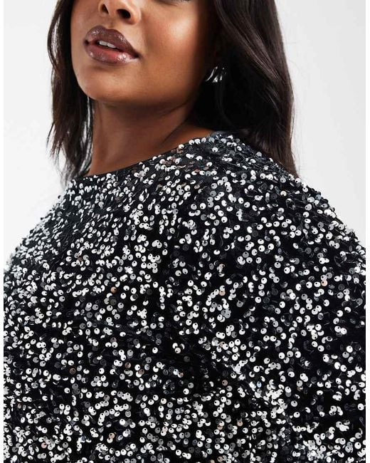 Vero Moda Black Textured Sequin Dress