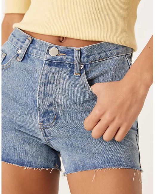 Glamorous Blue Cut-Off Frayed Shorts