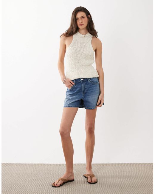 Short en denim Mango en coloris Blue