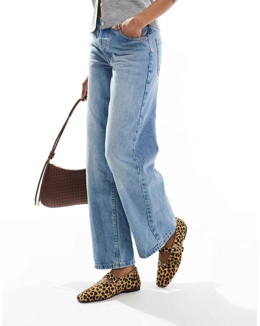 Schuh Blue – lavena – mary-jane-e mit leopardenmuster