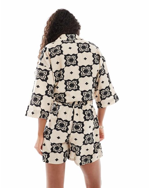 Object White Loose Shorts Co-Ord