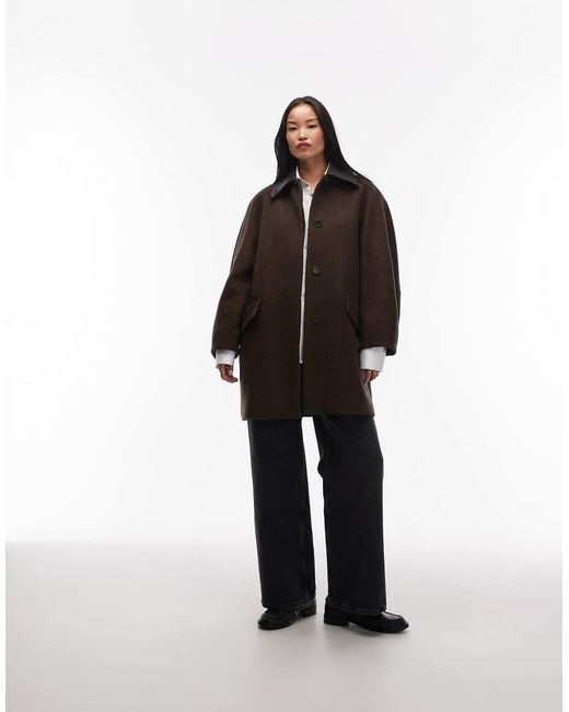 & Other Stories Brown Wool Car Coat