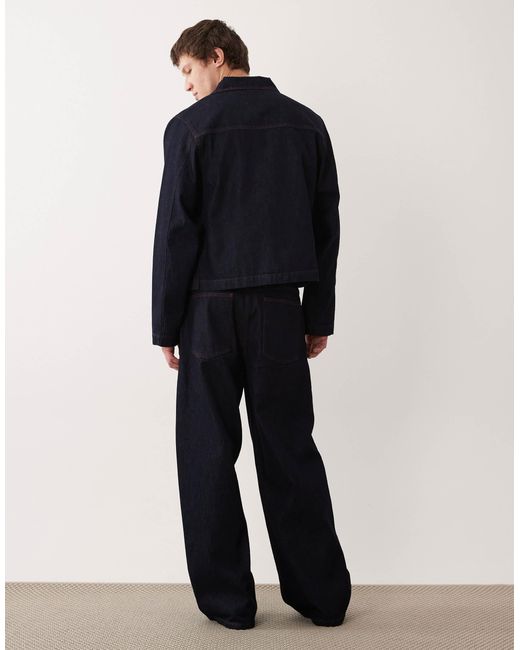 Jean d'ensemble ample - indigo brut ASOS pour homme en coloris Blue