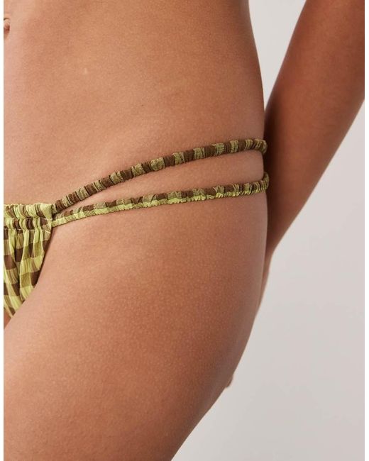 Wild Lovers Metallic Cabana Double Tie Bikini Bottoms