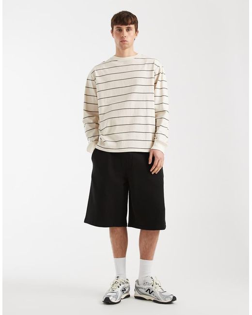 Redefined Rebel White Titus Striped Long Sleeve T-Shirt for men