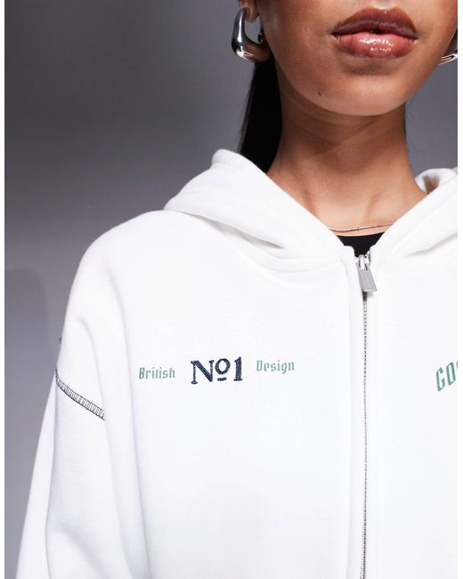 Good For Nothing White – kurze kapuzenjacke