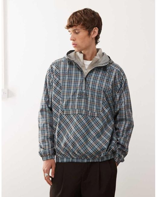 Umbro Gray Checked Cagoule Windbreaker Jacket for men