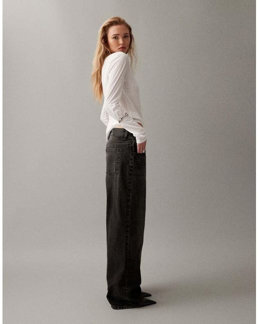 ASOS Black Low Rise baggy Jeans