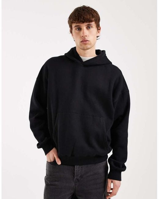 Hollister Black Baggy Cinch Hoodie for men