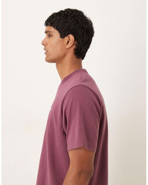 Abercrombie & Fitch Purple Short Sleeve Chest Logo Premium T-shirt for men