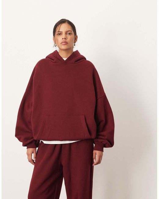 ARRANGE Red – oversize-kapuzenpullover aus hochwertigem, schwerem material