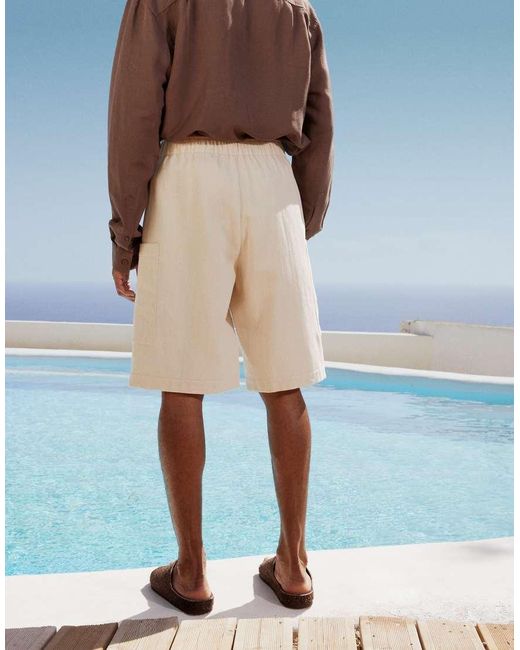 ASOS Blue Long Length Shorts for men
