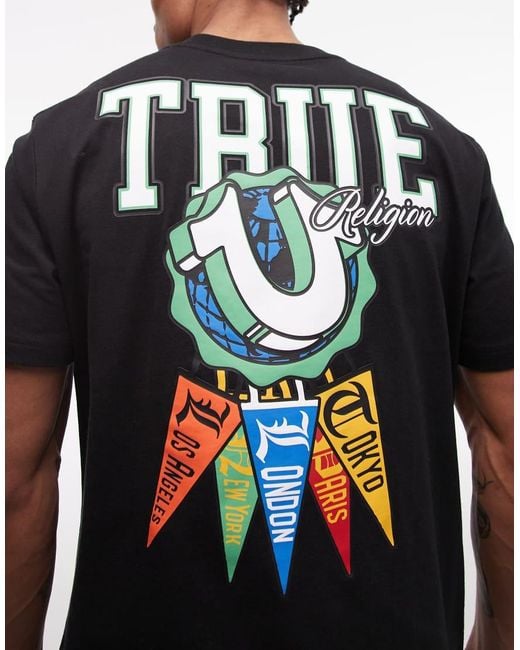 True Religion Gray Pennants T-shirt for men