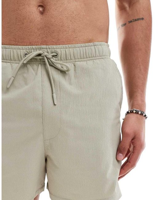 Pull&Bear Zwemshort Met Textuur En Zak in het Gray voor heren