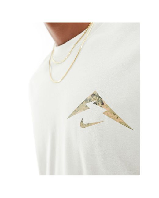 Nike White Trail Dri-fit Logo T-shirt for men