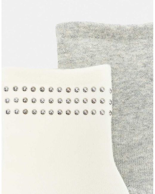 Pull&Bear Sokken Met Studs in het White