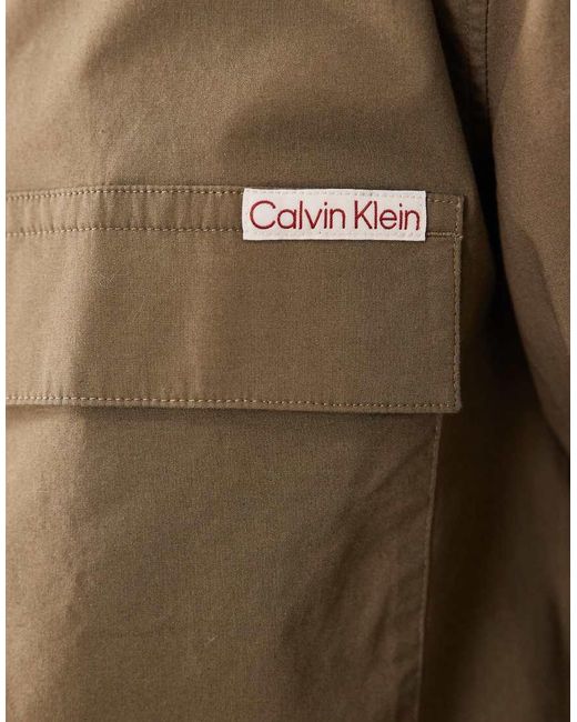 Calvin Klein Natural Easy Zip Through Overshirt for men