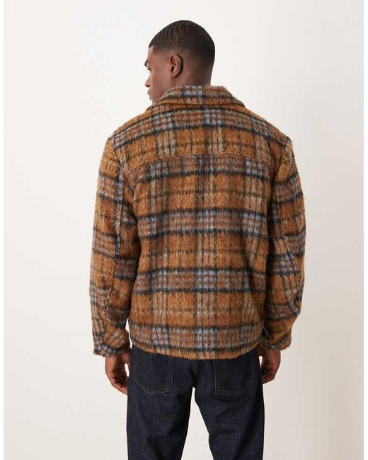 ASOS Brown Wool Look Shacket for men