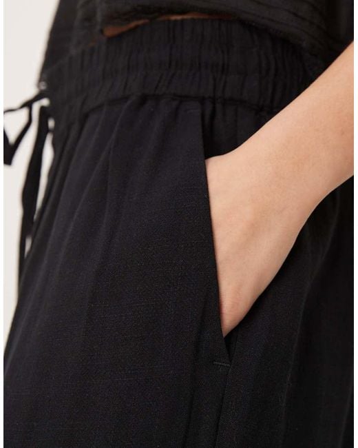 SELECTED Black Linen Pants