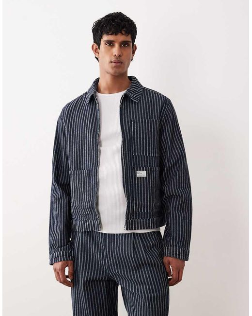 ASOS Blue Co-Ord Denim Workwear Jacket for men