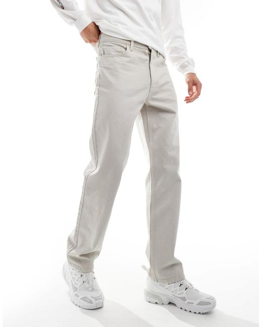 Collusion White X005 Straight Leg Straight Leg Jeans for men