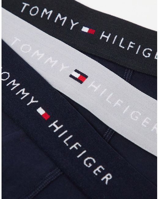 Tommy Hilfiger Blue Signature Cotton Essentials 3 Pack Trunks for men