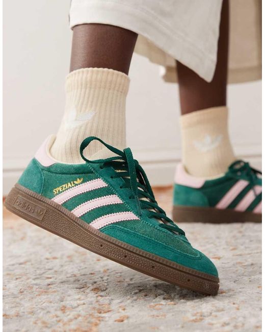 Adidas Originals Green Handball Spezial Trainers for men