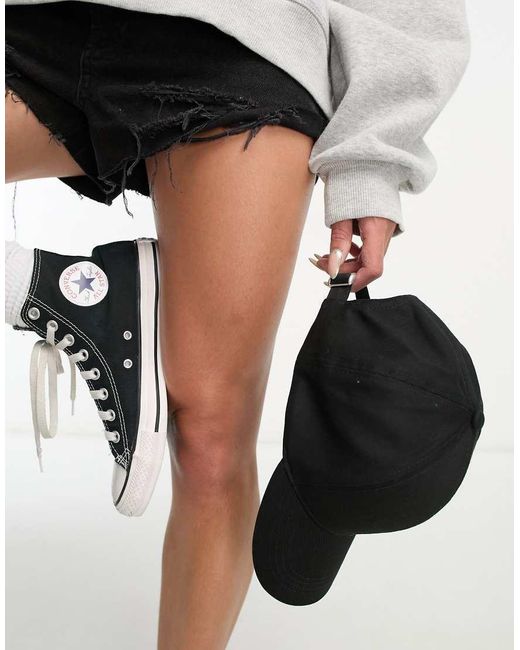 ASOS Black Plain Baseball Cap With Improved Fit