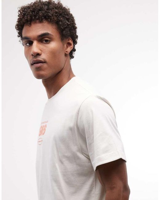 The North Face White Track Backprint Relaxed T-shirt for men