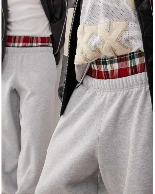 Collusion Gray Unisex Double Waistband Wide Leg jogger
