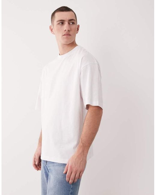 Pack De 2 Camisetas Blancas Básicas Extragrandes De ASOS de hombre de color White