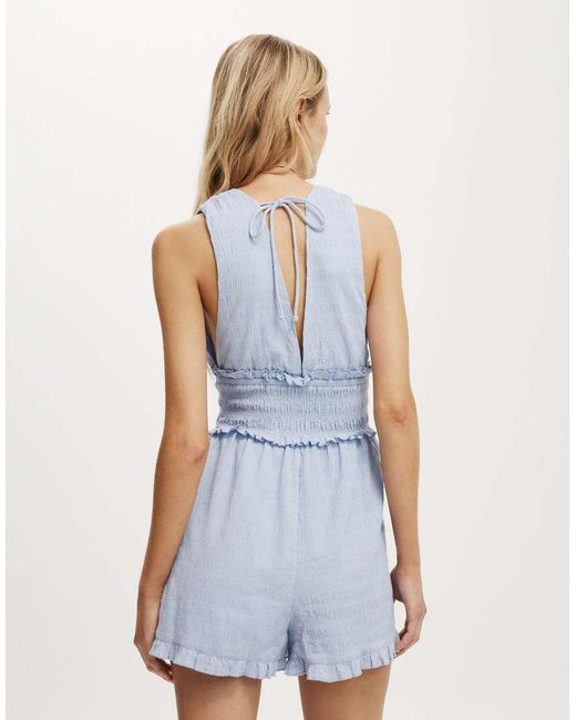Cotton On Blue Paloma Playsuit
