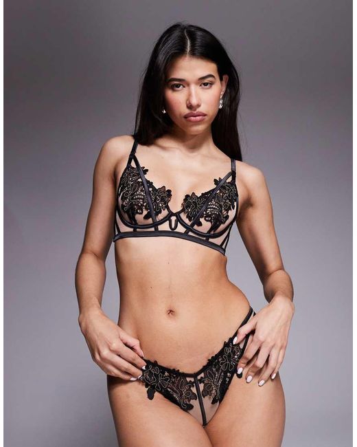 Ann Summers Black Enticement Non Padded Plunge Bra