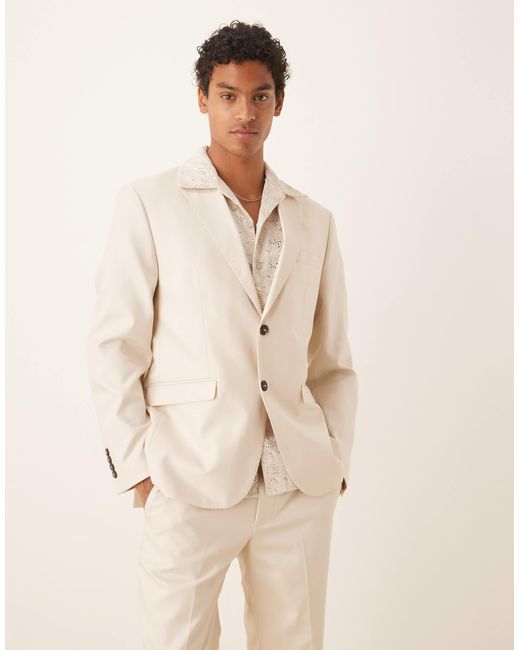 SELECTED – ascot – regular-fit-blazer in Natural für Herren