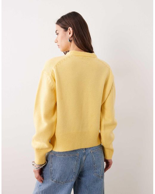 ASOS Yellow – kastiger pullover