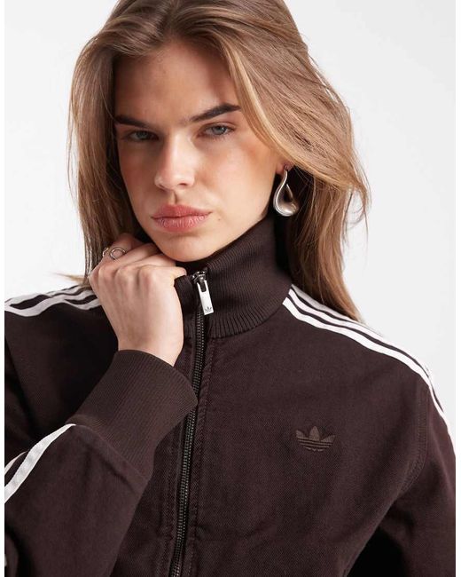 Adidas Originals Black Firebird Denim Track Top