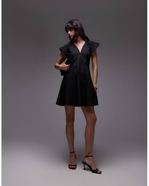 & Other Stories Black Fitted Corset Mini Dress