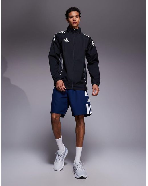 Adidas Originals Blue Adidas Football Tiro 25 Lightweight Jacket With Hood for men