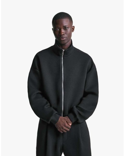 Bershka Black Zip Sweatshirt for men