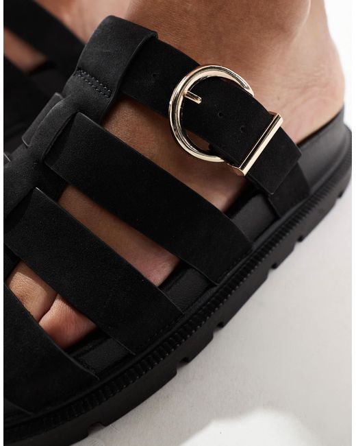 Mules style spartiates à semelle chunky New Look en coloris Black
