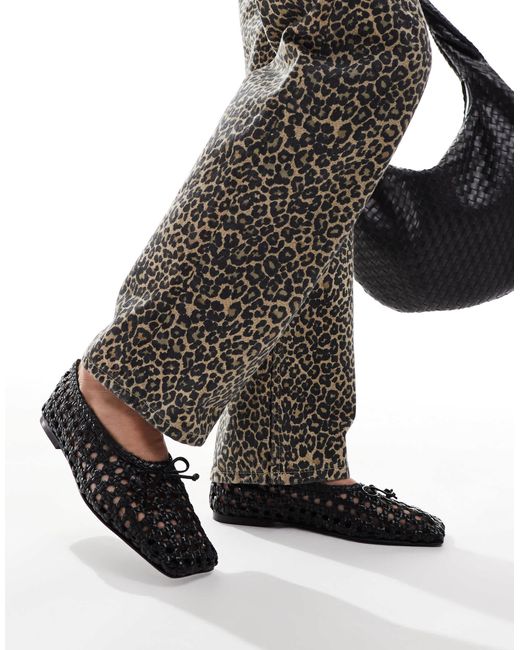 ASOS Black – lysandra – leder-ballerinas