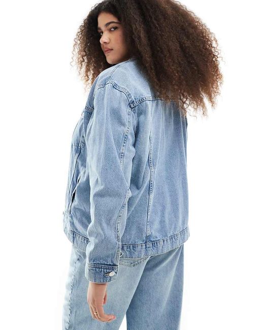 ONLY Blue Oversized Denim Jacket