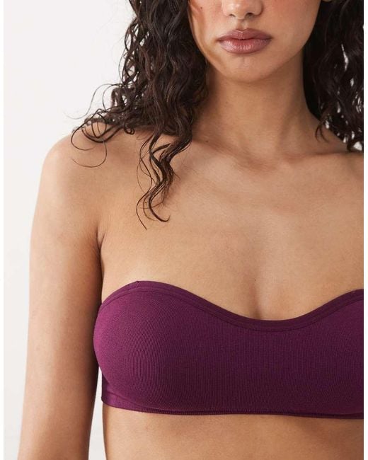 Cotton On Purple Seamless Sweetheart Padded Bandeau
