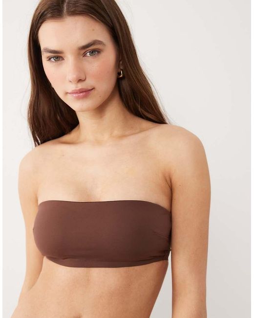 ASOS Brown Carla Smoothing Multiway Bandeau Bra With Removable Pads