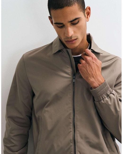 Threadbare Natural Shower Proof Zip Thru Jacket for men