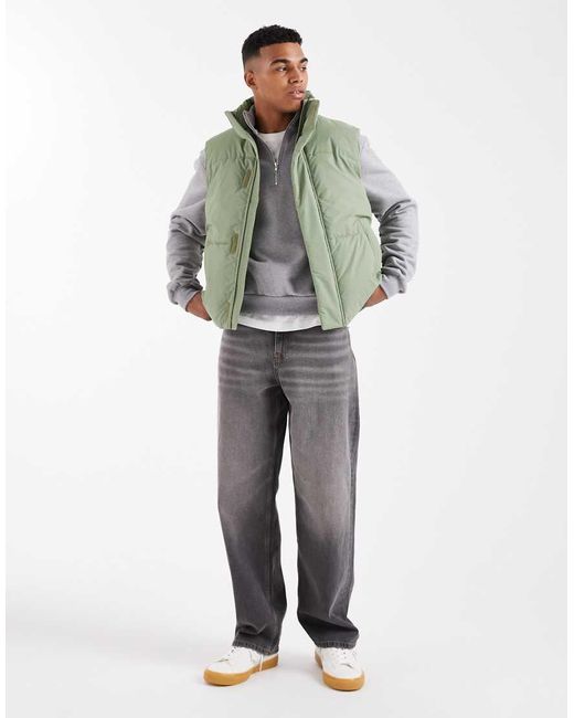 ASOS Green Puffer Gilet for men