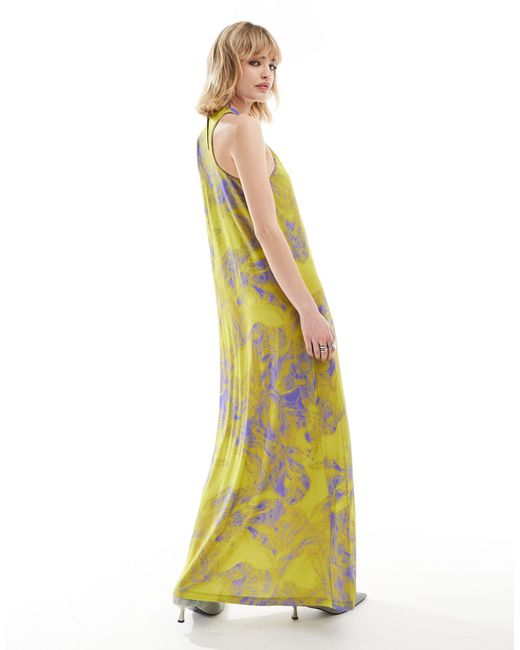 Kura inspiral - robe longue coupe nageur - zeste AllSaints en coloris Yellow