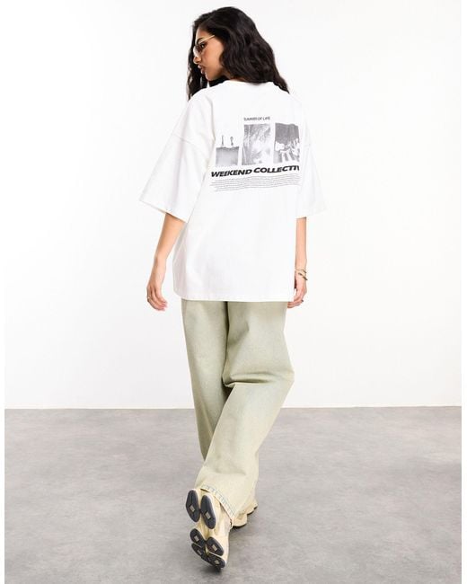 ASOS White Oversized T-shirt With Summer Of Life Graphic