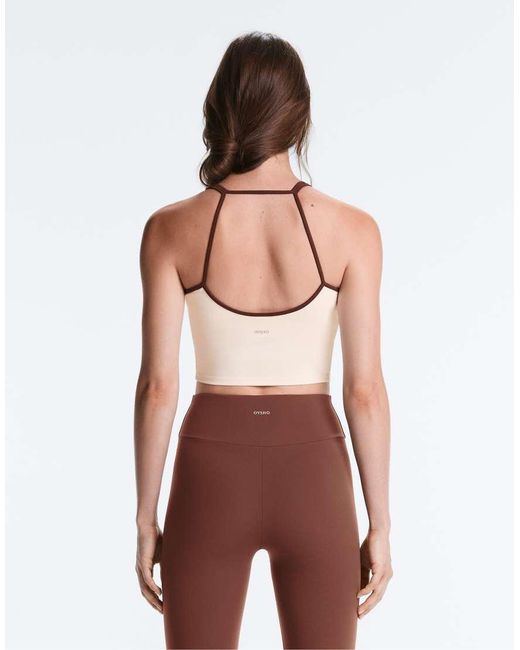 Oysho Red Comfortlux Contrast Strap Tank Top